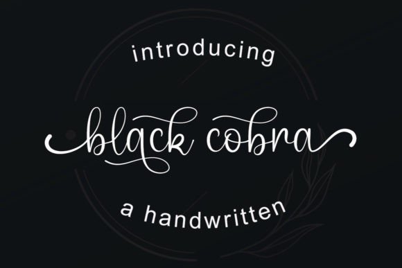Black Cobra Font: Bold & Beautiful