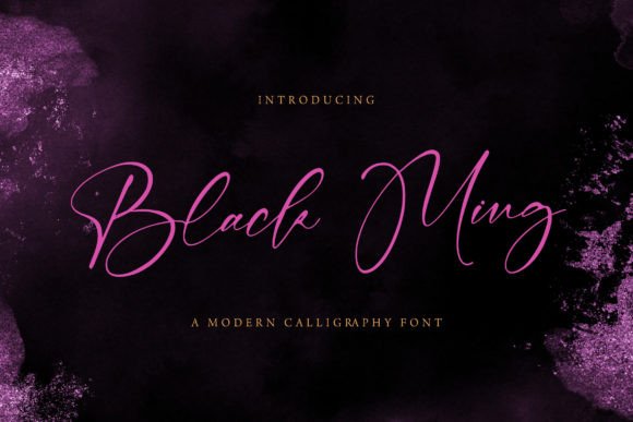 Black Ming: A Stylish Handwritten Font