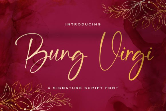 Bung Virgi Font: Elegant Handwritten Style