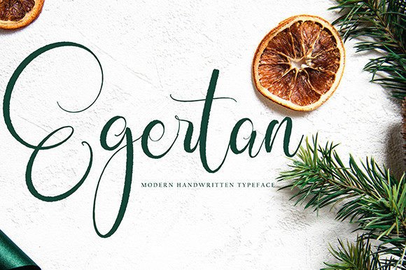 Egertan: A Flowing Script for Elegant Design