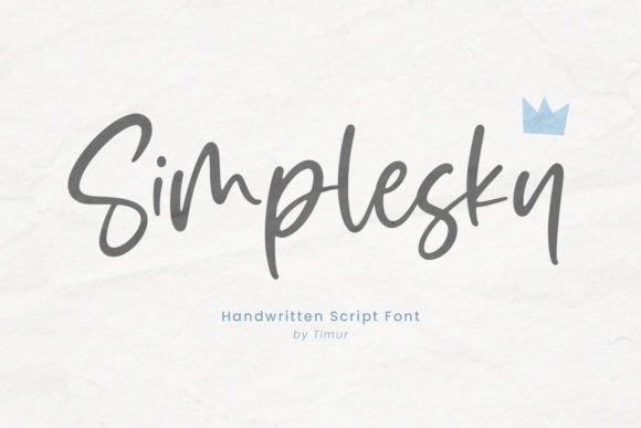 Simplesky: A Delicate Script Font