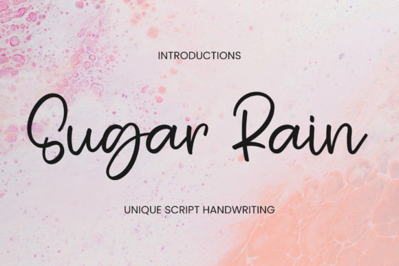 Sugar Rain Font: Elegant Script for Craft Projects