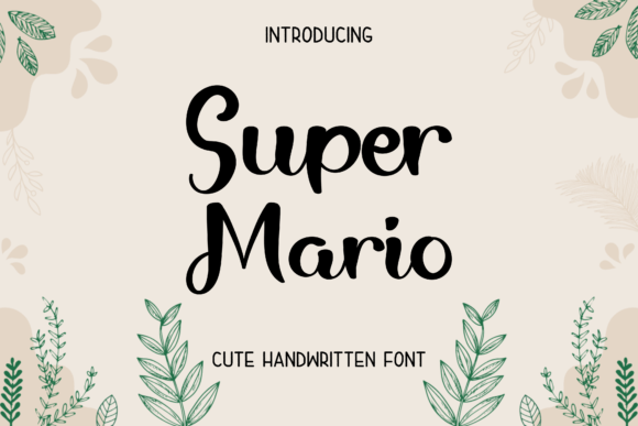Super Mario Handwritten Font for Small Business Branding
