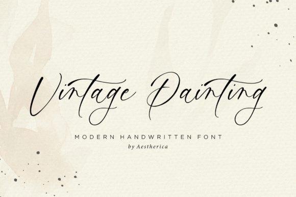 Vintage Painting Font for Web Design